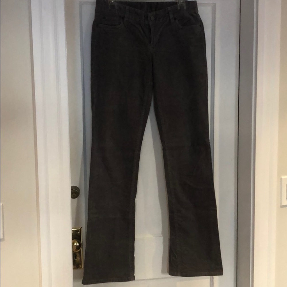 Gray corduroy boot cut slacks